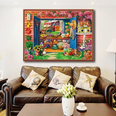 China Modern Full Circle 5D Diamond Painting Cartoon Farmhouse DIY Diamond Embroidery Home Decoration for sale