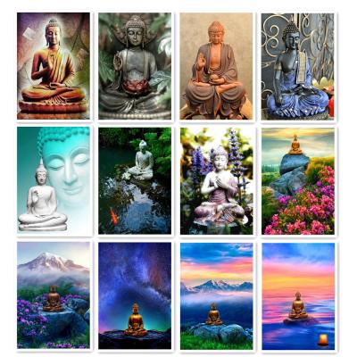 China 5D DIY Full Cross Stitch Home Classic Diamond Decoration Circle Painting Diamond Painting Buddha Statue Series Support Customization for sale