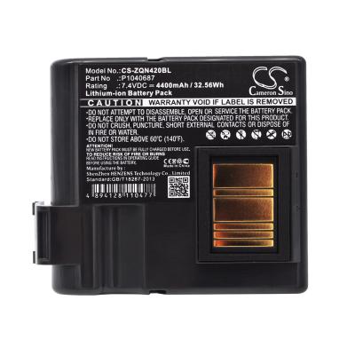 China Spare Parts Replacement Battery for Zebra QLN420, ZQ630, PN P1040687, P1050667-016, 4400mAh for sale