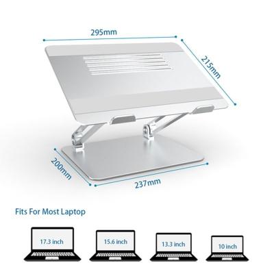 China Aluminum Alloy Laptop Riser Stand Vertical Foldable Laptop Stand Ergonomic Adjustable Table Z-type Adjustable Stand for sale