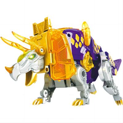 China Toy Gun Toy Gun Top-Selling Alloy Dinosaur Transform Triceratops 5 In 1 Soft DIY Robot Bullet Gun Toy for sale