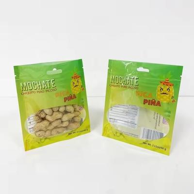 Cina Custom Printing Biodegradable Plastic Zipper Three Side Sealed Packaging Bag With Clear Window in vendita