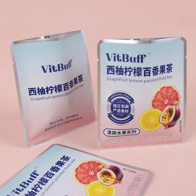 China Custom Small Heat Sealable Three Side Seal Fruit Matte Sachet Empty Tea Sachet Bag For Tea Moisture Proof Zipper Bag for sale