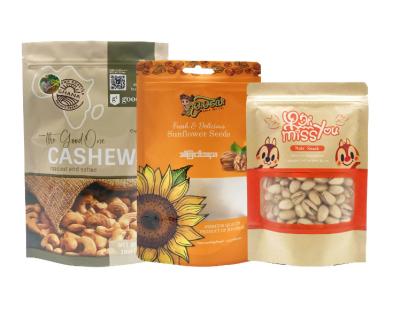 China Customized Doypack Stand Up Top Zipper Dried Fruit Food Package Pouch Peanut Walnut Bag Pine Peanuts Mixed Cashew Nuts Packaging for sale