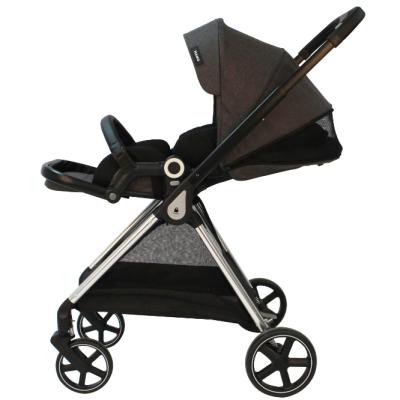 China New Design Light Weight Europe Factory Eco-Friendly OEM China Aluminum Luxury Whole Sale Stroller 3 in 1 with carseat bassinet baby buggy for sale