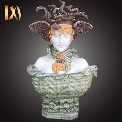 China Modern Famous Greek Statue Marble Medusa Bust Sculpture for sale