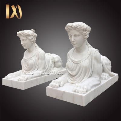 China Hot Stone Art Egyptian Garden Classic Dignity Sale Ancient Egypt Marble Sphinx Statue Sculpture For Sale for sale