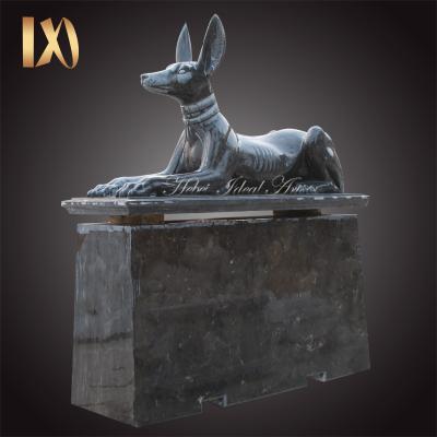 China Life Size Ancient Egyptian Dog Sculpture Of A God Of Anubis Marble Statue Guardian Classic Dignified Design for sale