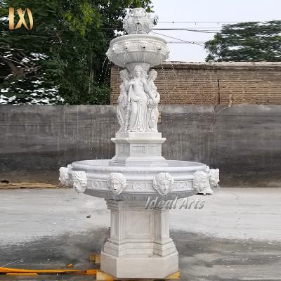 China Modern Ideal Naked Statues Garden Water Fountain Arts Lady Nude Water Fountains Girl for sale