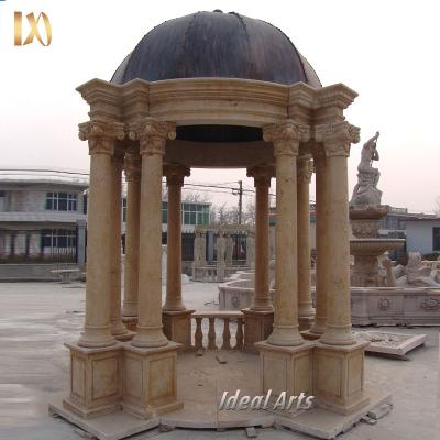 China Ideal Park Arts Belvedere 4x4 Designs Roman Gazebo Column With Wrought Iron Dome for sale