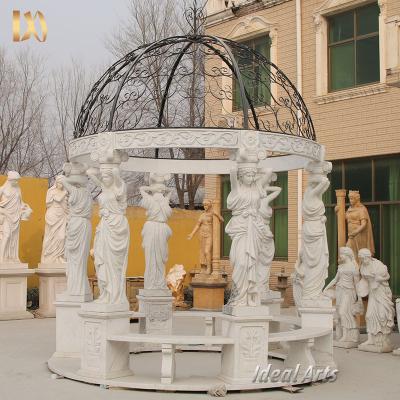 China Hot Selling Cheapest Porcelain Gazebo Garden Garden Lady Ideal Park Arts Large Outdoor Gazebos for sale