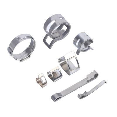 China Industrial Adjustable Pipe Clamp Worm Gear 201 304 Stainless Steel hose Clamps Metal Clamp for sale