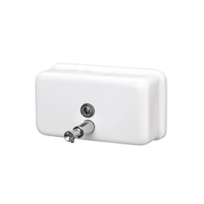 China Modern Manual Stainless Steel Soap Dispenser in White for sale