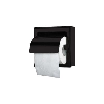 China Modern Toilet Paper Roll Tissue Dispenser Single Stainless Steel Roll in Matte Black for sale