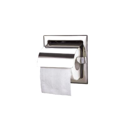 China Modern Toilet Paper Roll Tissue Dispenser Single Stainless Steel Roll Recessed for sale