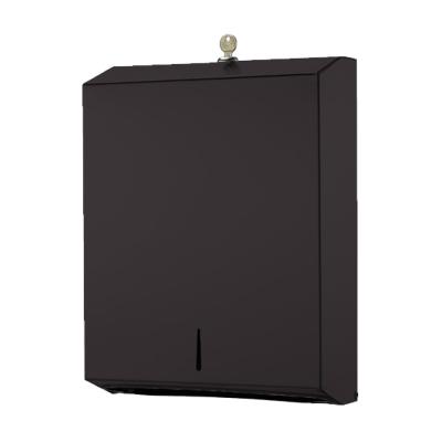 China Modern Steel Paper Towel Dispenser - Matte Black Powder Coating for sale