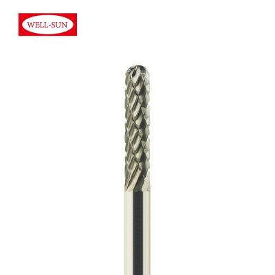 China For Cylindrical Metal Burr Removing /Industry Wood Drill Machine C-03-300187 Factory Radius End Rotary Tungsten Carbide Burrs 3mm Shank Being Cut Metal Working Desk for sale