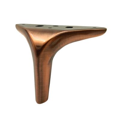 China Factory Direct Sale Regular Strong Durable Metal Leg For Modern Leather Bed Round Corner T Shape Sofa Antique Bronze Leg for sale