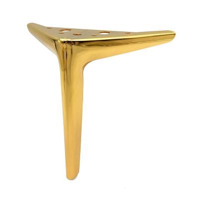 China Regular Strong Durable Bedroom Bed Leg Base Components Furniture Hardware 7 Inch Gold Feet For Modern Upholstered Bed for sale