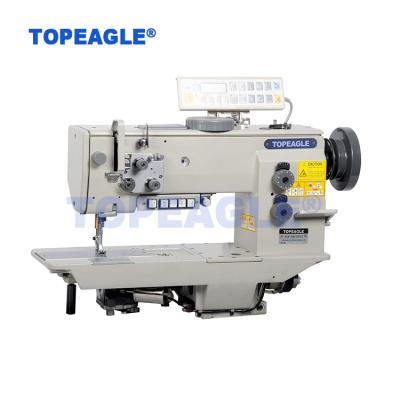 China TOPEAGLE TCF-767-373 Flat Layer Compound Fodder Automatic Single Needle Leather Sewing Machine DPx17 18#-25# for sale