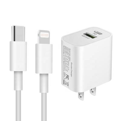 China 20w USA Cell Phone Regulation PD Set Type C USB C Adapter Fast Portable PD Adapter Wall Mobile Charger For iPhone for sale