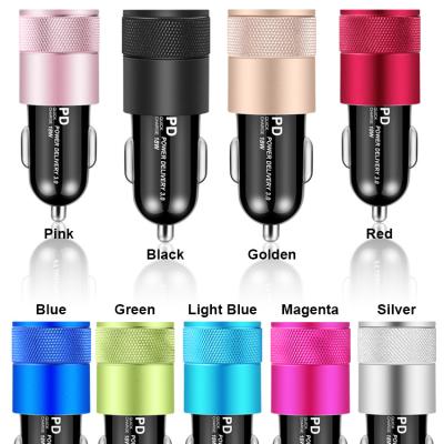 China Mobile Phone Tablet Dual USB Charger 3.0 Fast Charging Palladium Type MP3 GPS Car Charger 30W C Charging Car Charger Adapter For iPhone Samsung for sale