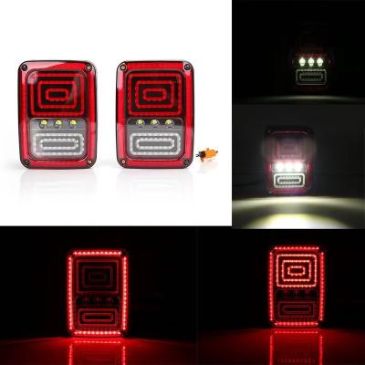 China Plastic ABS+LED Lamp LED Tail Lights, Brake Lights For JK JKU 07-16, Daytime Running Lights, Brake, Turn Signal, Reverse, for sale