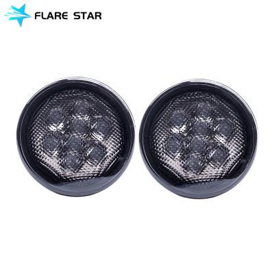 China ABS Front Grill Turn Signal LED Light For JK Type Front Grill Smoked Light Transparent Offroad Lamp 4X4 Yellow LED Signal Lights for sale