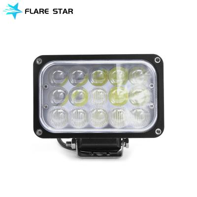 China Die-cast Aluminum Housing 4D 45W 4x6Inch Square Led Headlamp High Low Beam Headlamp, 4x4 Work Lamp Offroad Truck Driving Lights for sale