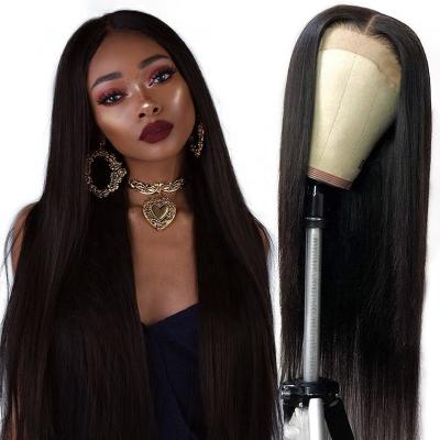 China Wholesale Silky Straight HD Wave Lace Frontal Wig 30 Inches Transparent Lace Hair PrePlucked 13x4 Bone Brazilian Straight Body Front Wig 613 for sale