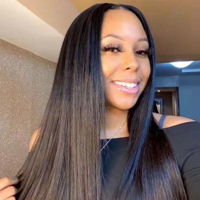 China Hd Silky Straight Wave 13X6 Lace Frontal Wig With Boby Hair For Black Women 30 Inch 613 Full Wig 40