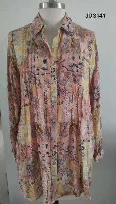 Chine Blouses 100% Rayon Jacquard Weaved Women's Shirt à vendre