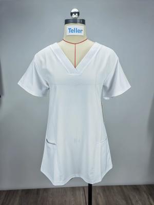 China 130GSM T95/S5 IVORY Women Medical Uniform 95% Polyester 5% Spandex zu verkaufen