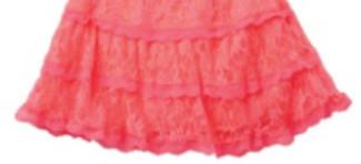 Chine Jupe courte de dentelle rouge de Rose de Spandex de polyester d'enfants à vendre