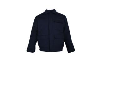 China CVC 55/45 245G gesteppte Arbeitskleidungs-Marine-Arbeits-Jacke mit drei Klappen-Taschen zu verkaufen