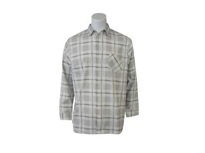 Chine chemise 100% vérifiée de flanelle de coton 180G outre de blanc et de Gray Color à vendre