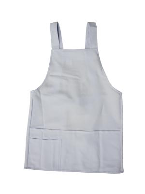 Cina 195G cuoco unico Works Bib Apron del cotone 20% del poliestere 80% blu-chiaro con i bottoni in vendita