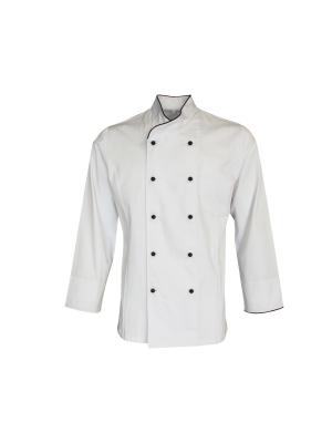 Cina Un cuoco unico Uniform Long Sleeve da 240 GSM lavora il poli cotone 35 di usura 65 in vendita