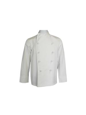 China Blanco largo del desgaste del trabajo de Coat Cotton el 100% del cocinero de la manga de 220 G/M en venta