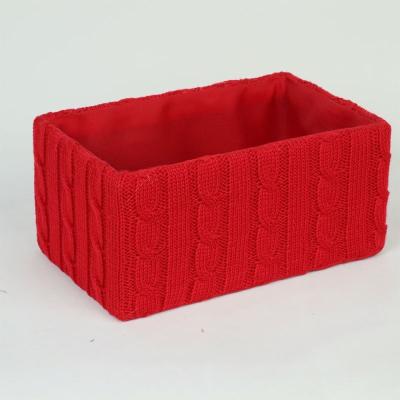 China Best Quality Home Decorative Basket Wool Storage Bin Towels Wool Storage Bin Eco-friendly Sustainable for sale