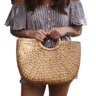 China The Other Fashion Cotton Rope Woven Women Handbag Large Beach Beige Tote Bag Basket For Summer for sale