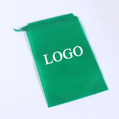 China Eco-friendly Custom Colors Reusable Biodegradable Spunbonded Non Woven Drawstring Gift Bag Woven Fabric Drawstring Gift Bag for sale