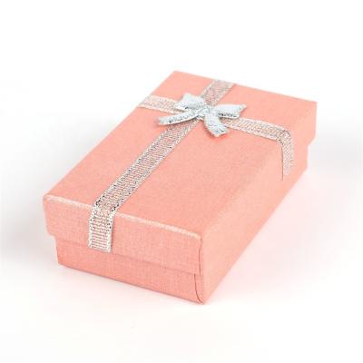 China Hot Selling Custom Handcrafted Color Logo Cardboard Jewelry Box For Bangle Bracelet Colorful Handmade Paper Display Box With Ribbon for sale