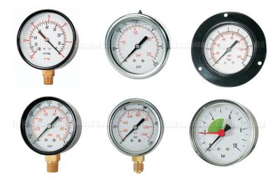 China -76cmHG - 1500Psi pneumatische luchtdrukmeter, drukmanometer 40mm-150mm Dial Grootte Te koop