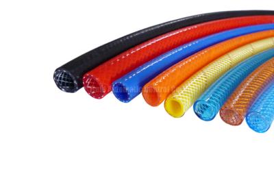 China 20Bar 12mm Double Layer Pneumatic Air Tubing , TPU Fiber Braided Air Hose for sale