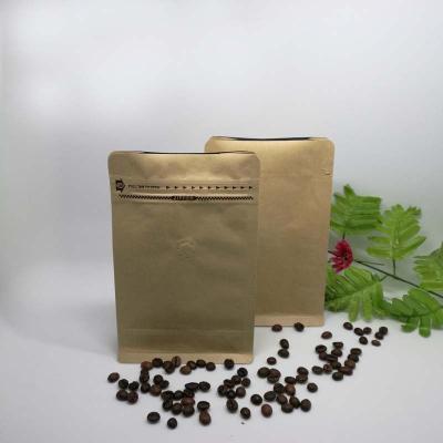 China Flat Bottom Coffee Packaging Aseptic Biodegradable Heat Seal Pouch for sale