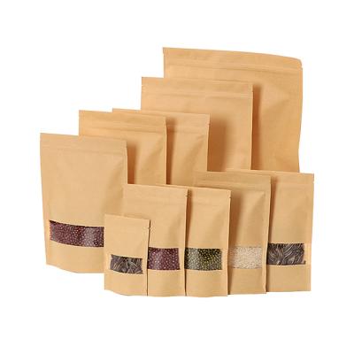 China Moisture Proof Different Capacities Kraft Bag With Window And Zipper Maker for sale