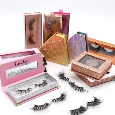 China Recyclable Eyelash Packaging Box For Plastic Eyelash Book Box Packaging And Highlights Cases Eyelash Vendor Pink Wick Paper Boxes for sale