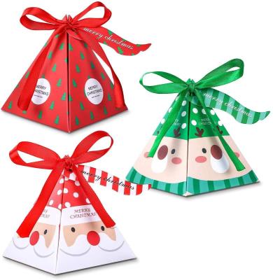 China New Design Recyclable Christmas Wrapping Paper Cardboard Paper Candy Chocolate Paper Gift Box For Candy for sale