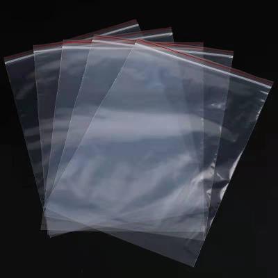 China Moisture Proof Clear Plastic Resealable Zip Lock Poly Bags With Lock Seal Resealable Zipper for sale